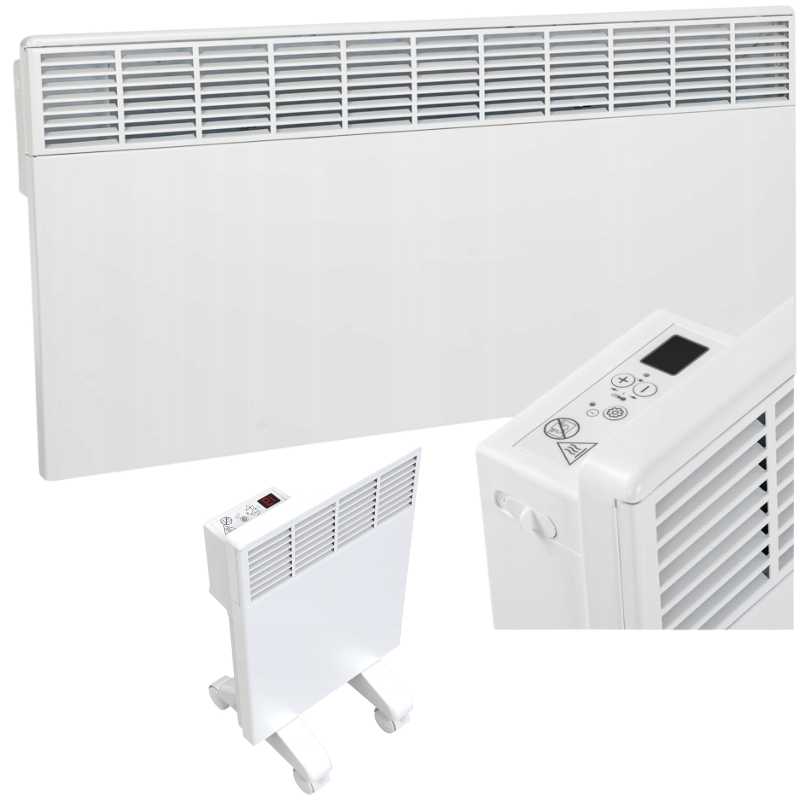 Wall Heater Electric Thermostat Programmer Convector 2500W White