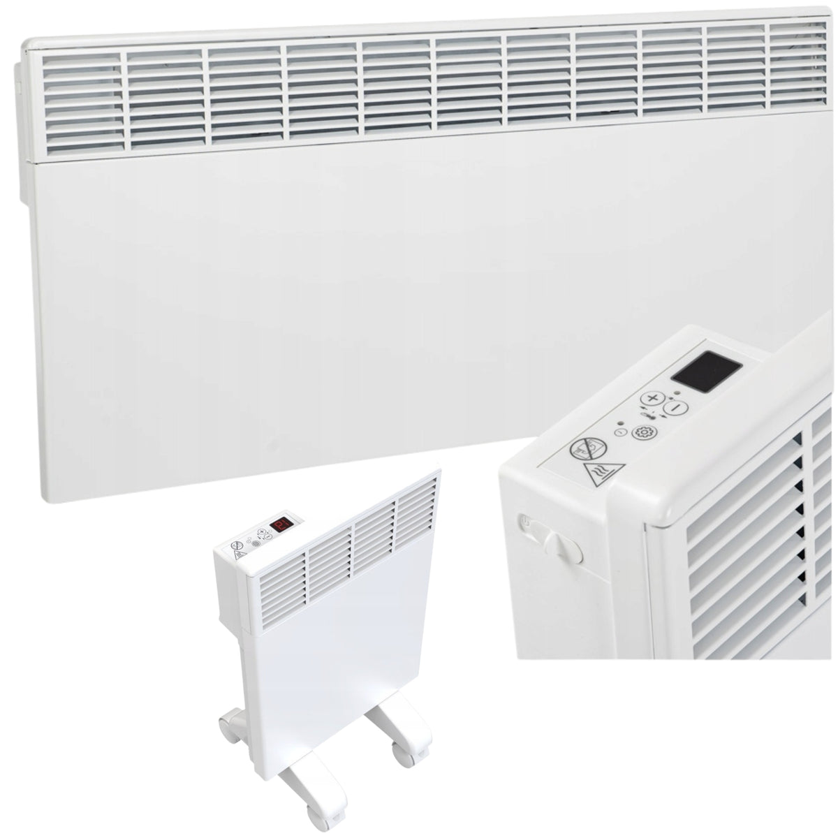 Wall Heater Electric Thermostat Programmer Convector 2500W White
