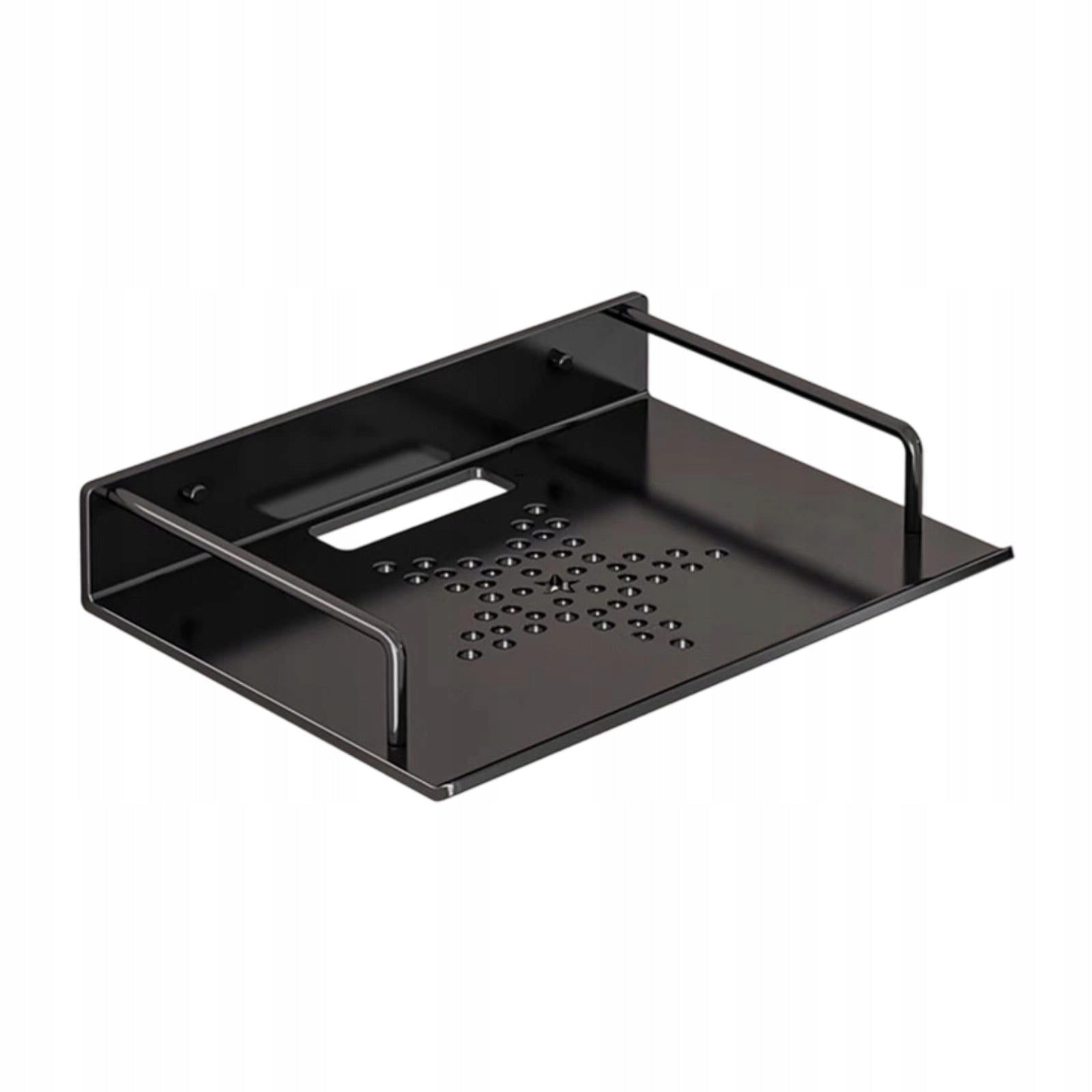 Wall Mount Projector Shelf Bracket Modem Router Wall Mount 28.5x21cm Black Packaging status original