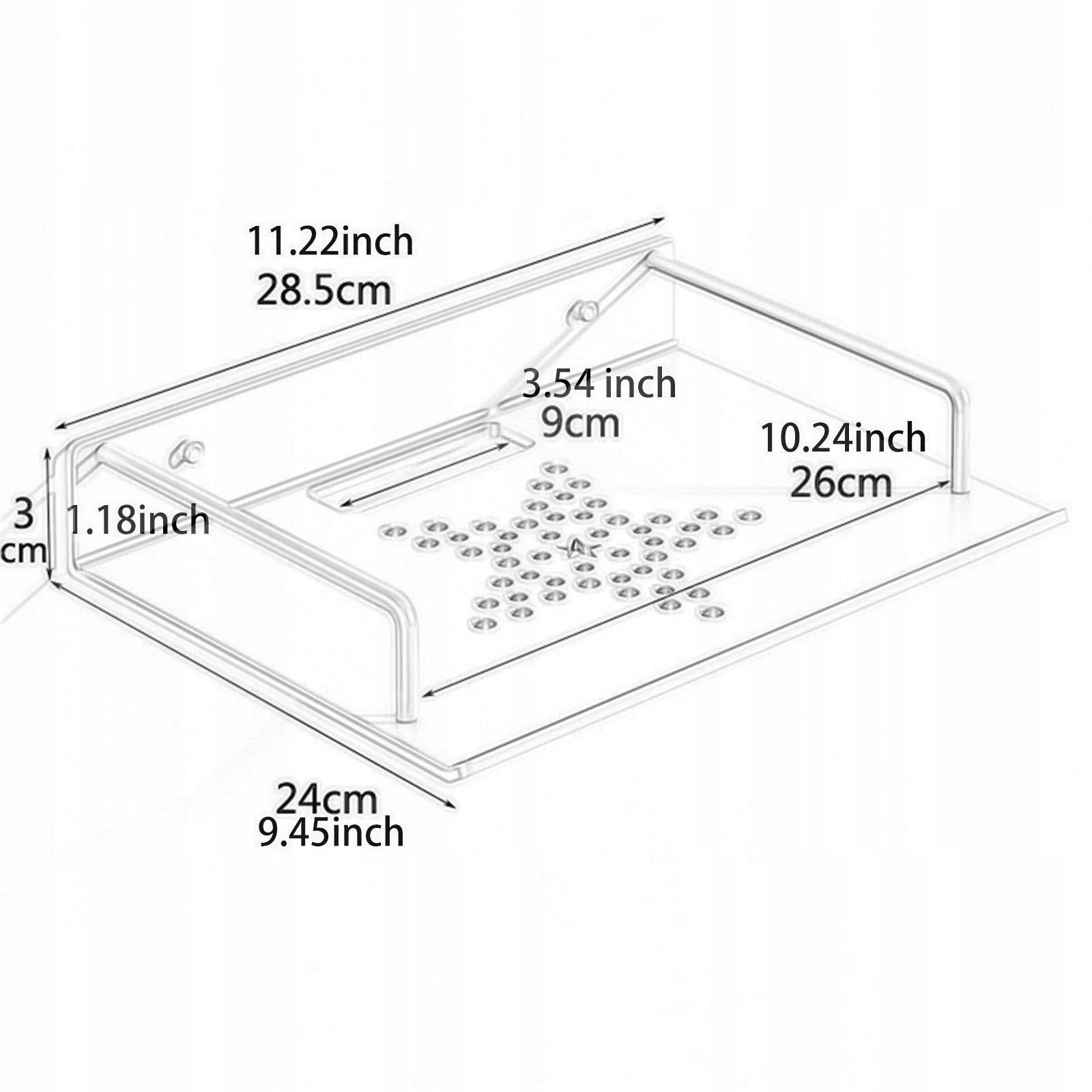 Wall Mount Projector Shelf Modem Multifunctional Wall 28.5x24cm Black Model Projector wall mount bracket stand wall support