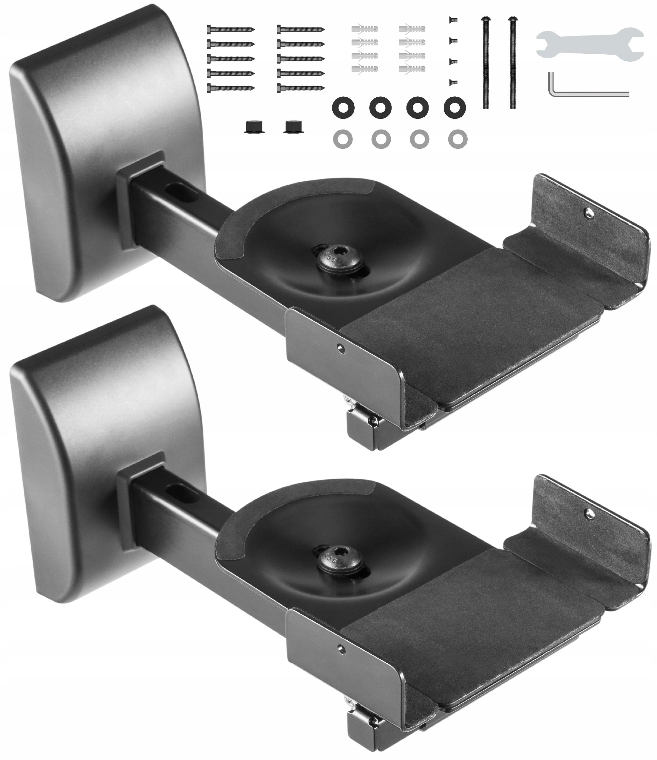 Wall Mount for Speakers Universal 2pcs for Satellite Columns Adjustable