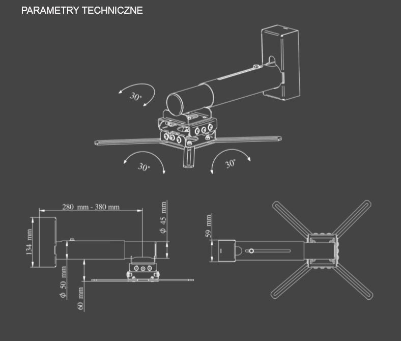 Wall Mount for a Projector 28-38 CM 25KG EAN (GTIN) 5904107795300