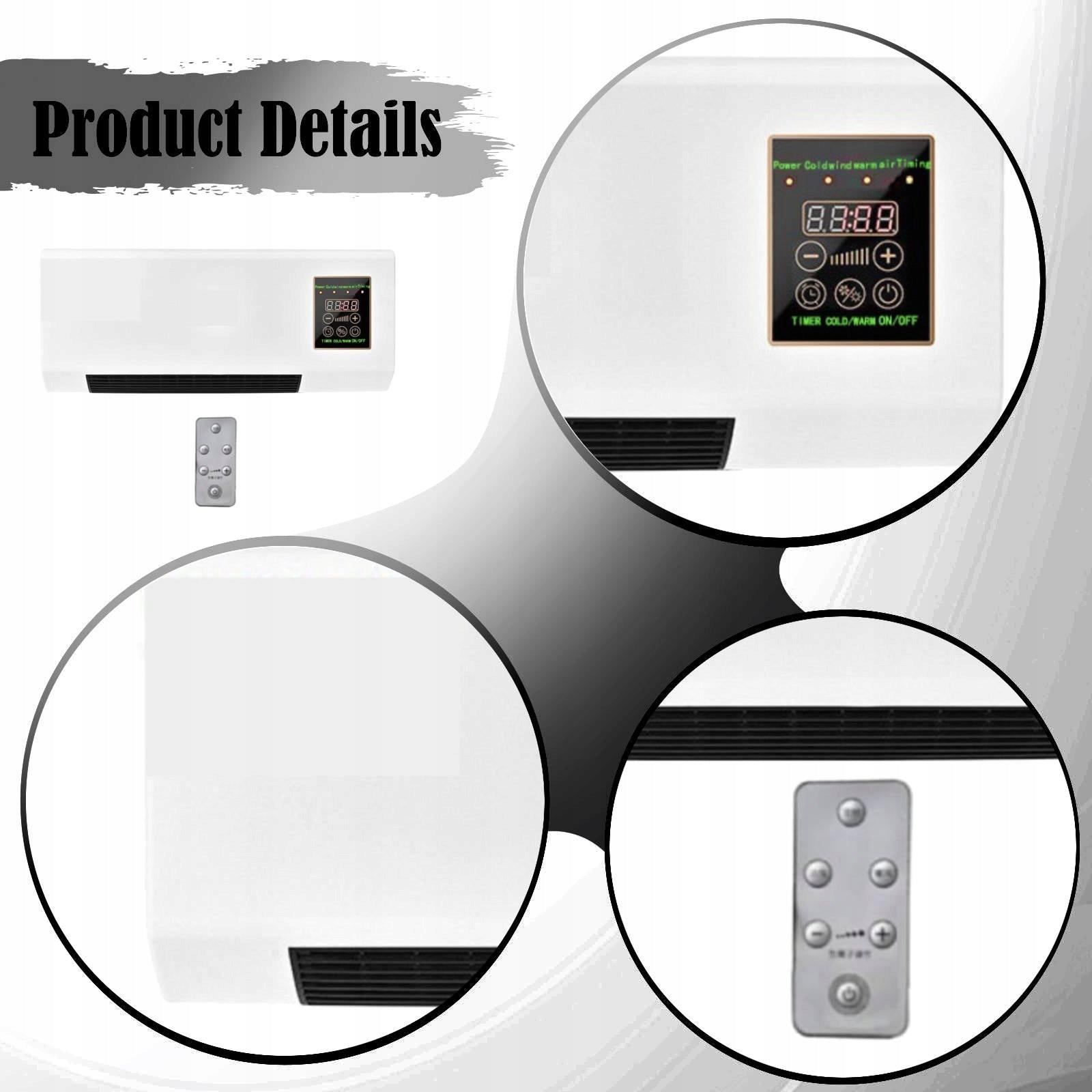 Wall Mounted Heater Air Heating Cooling System Smart Portable Mini Split Medical device no
