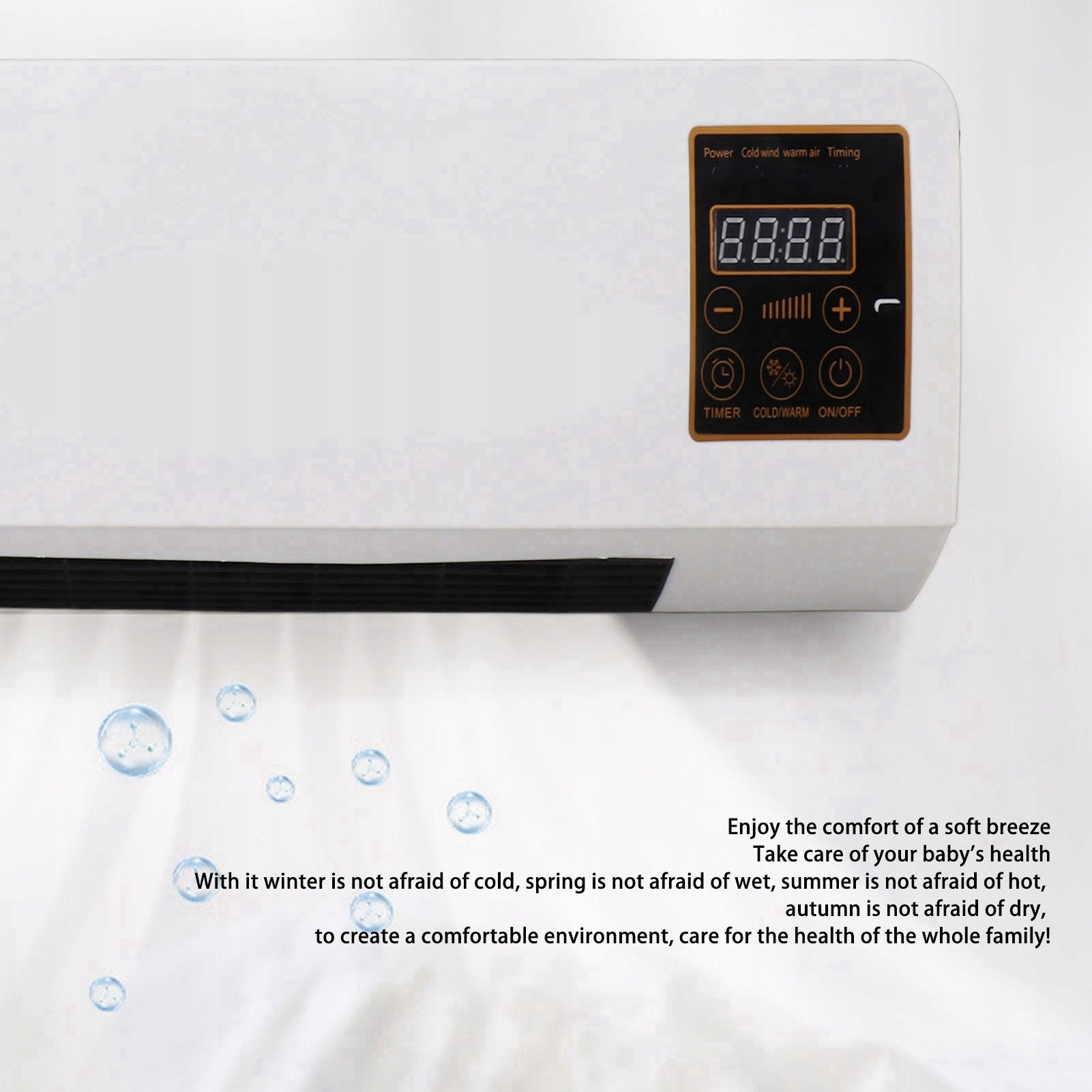 Wall Mounted Heating Machine, Overheat Protection Effective Double in Type not specified