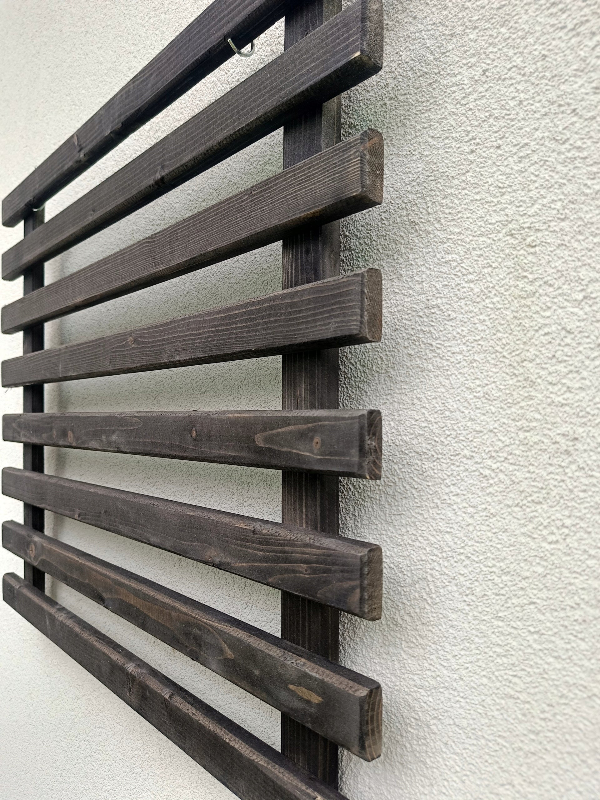 Wall Plant Stand Ladder For Balcony For Terrace Easy Installation Wooden 64x80cm Brand no brand