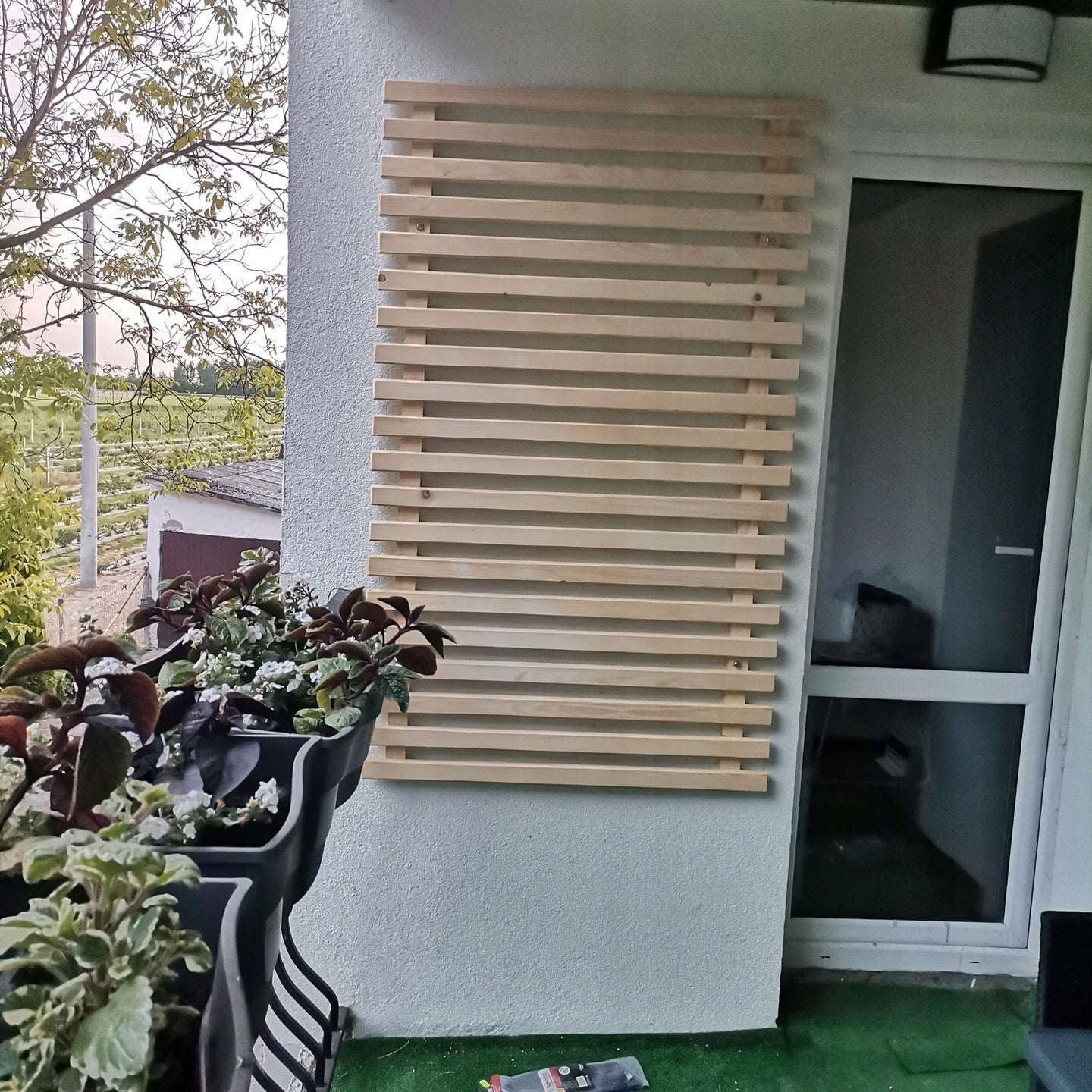 Wall Plant Stand Ladder For Balcony For Terrace Easy Installation Wooden 64x80cm Maximum height 4 cm