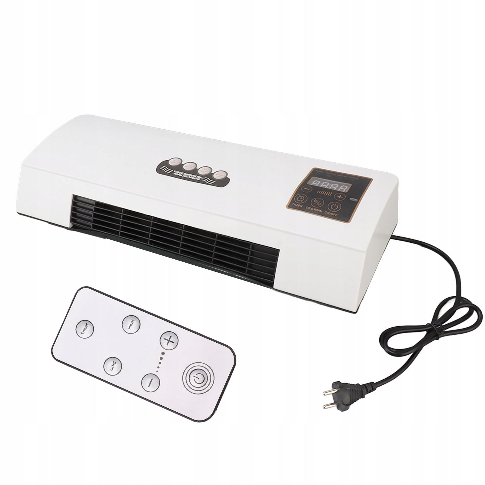 Wall air conditioning Hot fan 10 m Remote control BK Model 0482RJCB