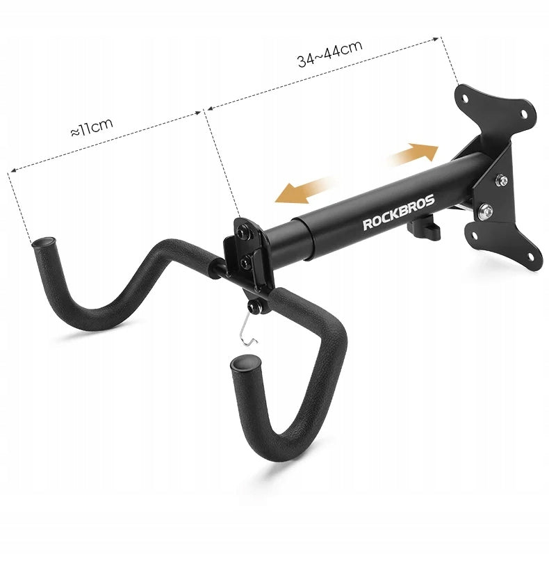 Wall bike hanger BEHIND THE FRAME up to 30kg angle adjustment ROCKBROS Brand Rockbros