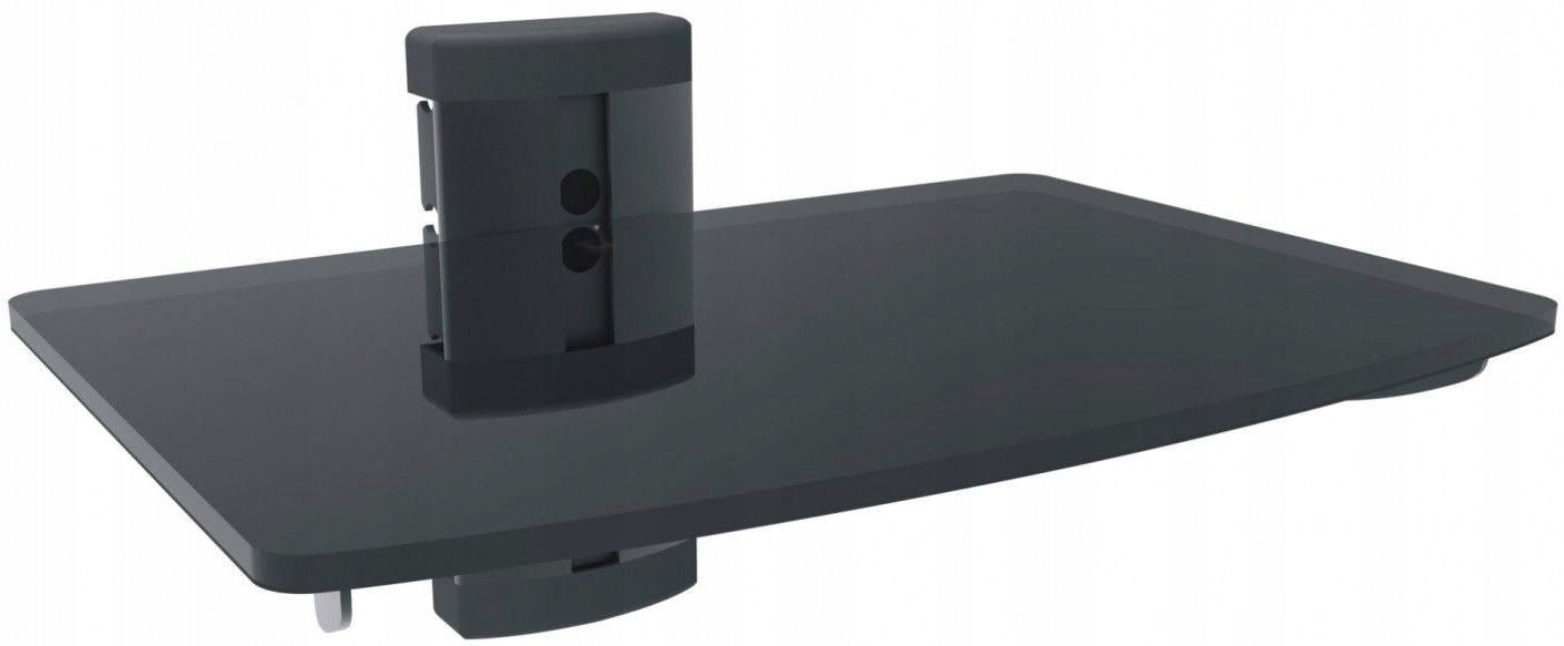 Wall glass shelf for TV set-top box, household appliances, DVD, adjustable, 5mm tempered glass