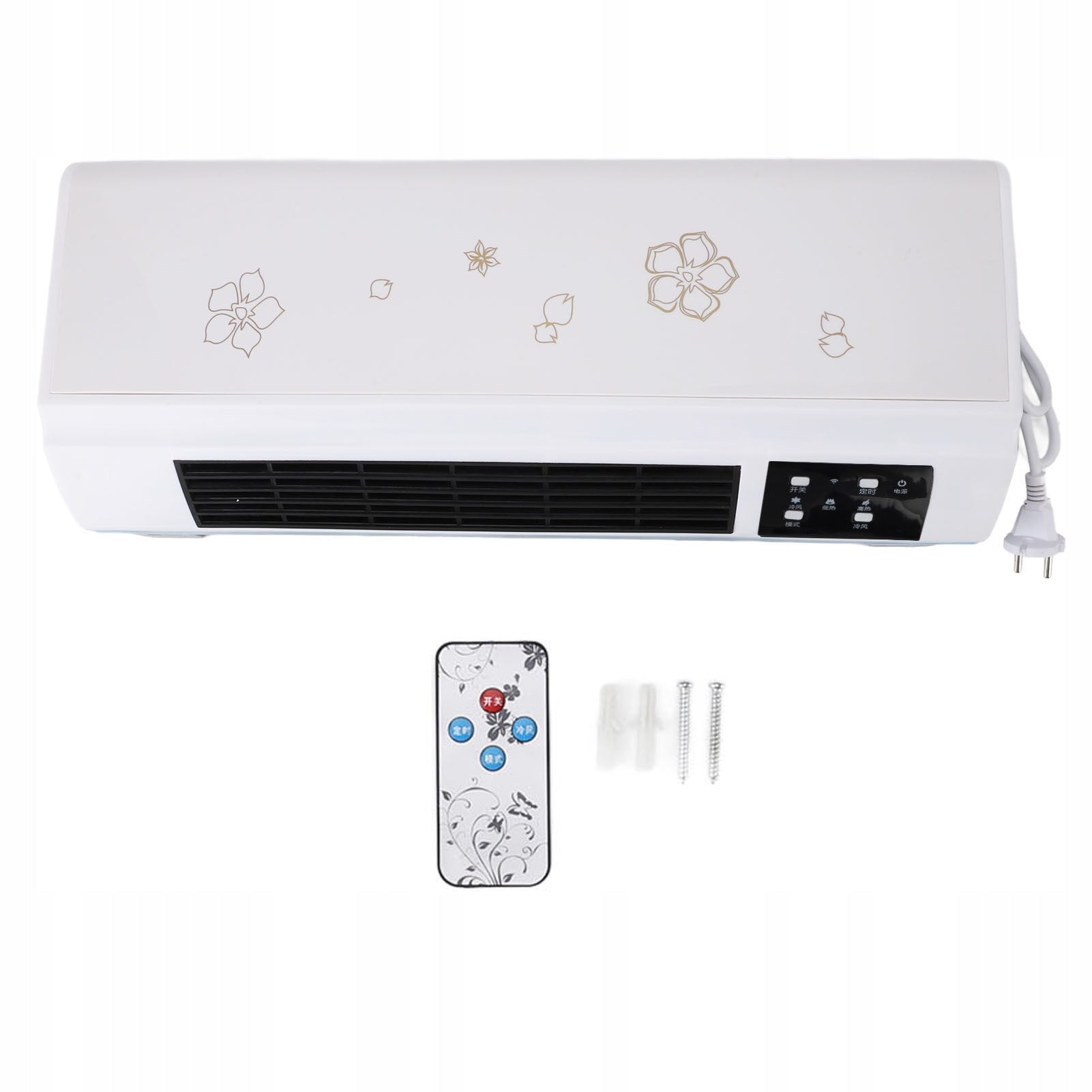 Wall heater, waterproof, safe, EU plug 220 V, wall, electric Power 1 W