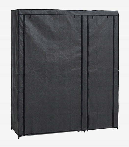 Wardrobe Dark Grey 149x174 with Shelf and Bar