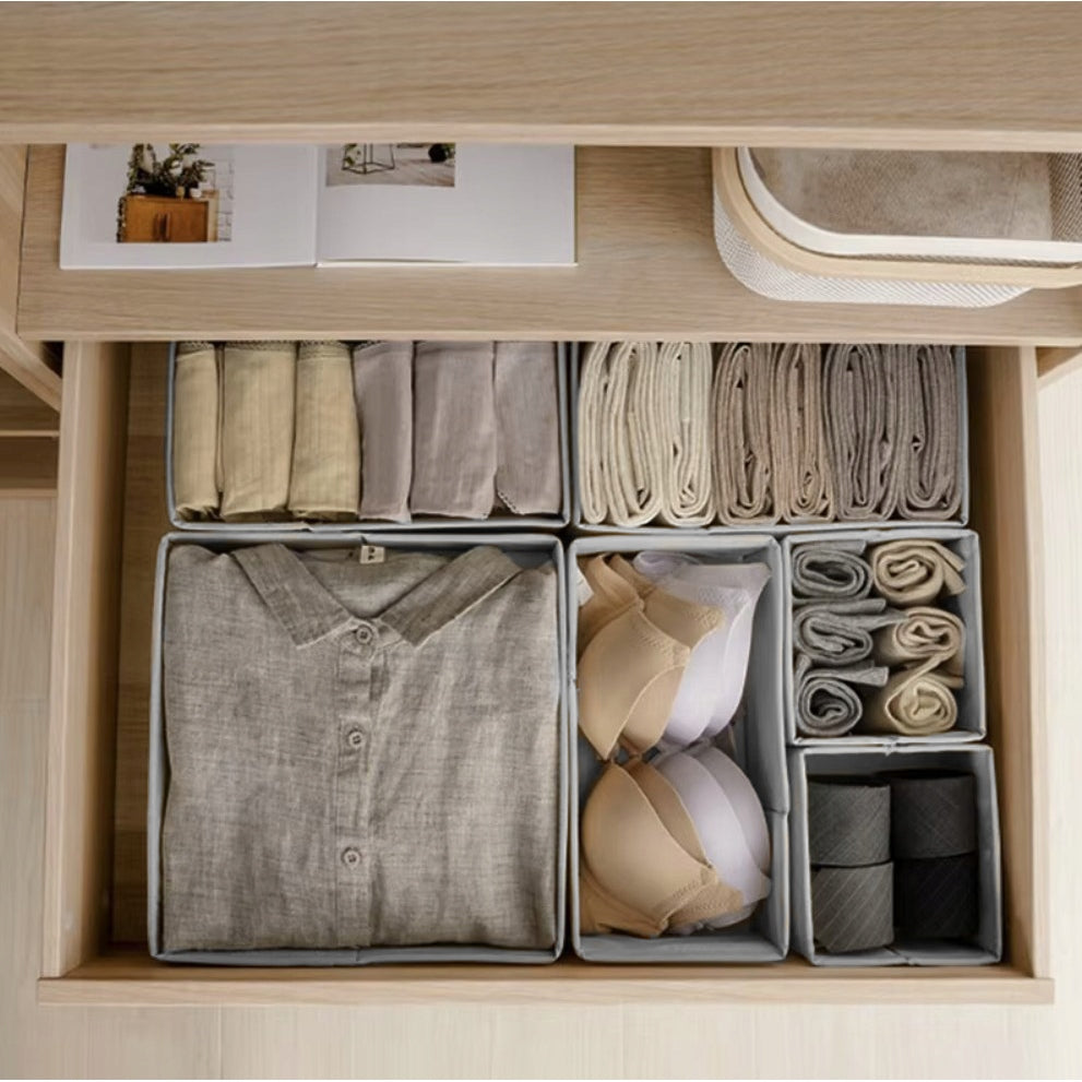 Wardrobe Drawer Organizer Ruhhy for Underwear Socks Set of 6 Manufacturer code 00025764