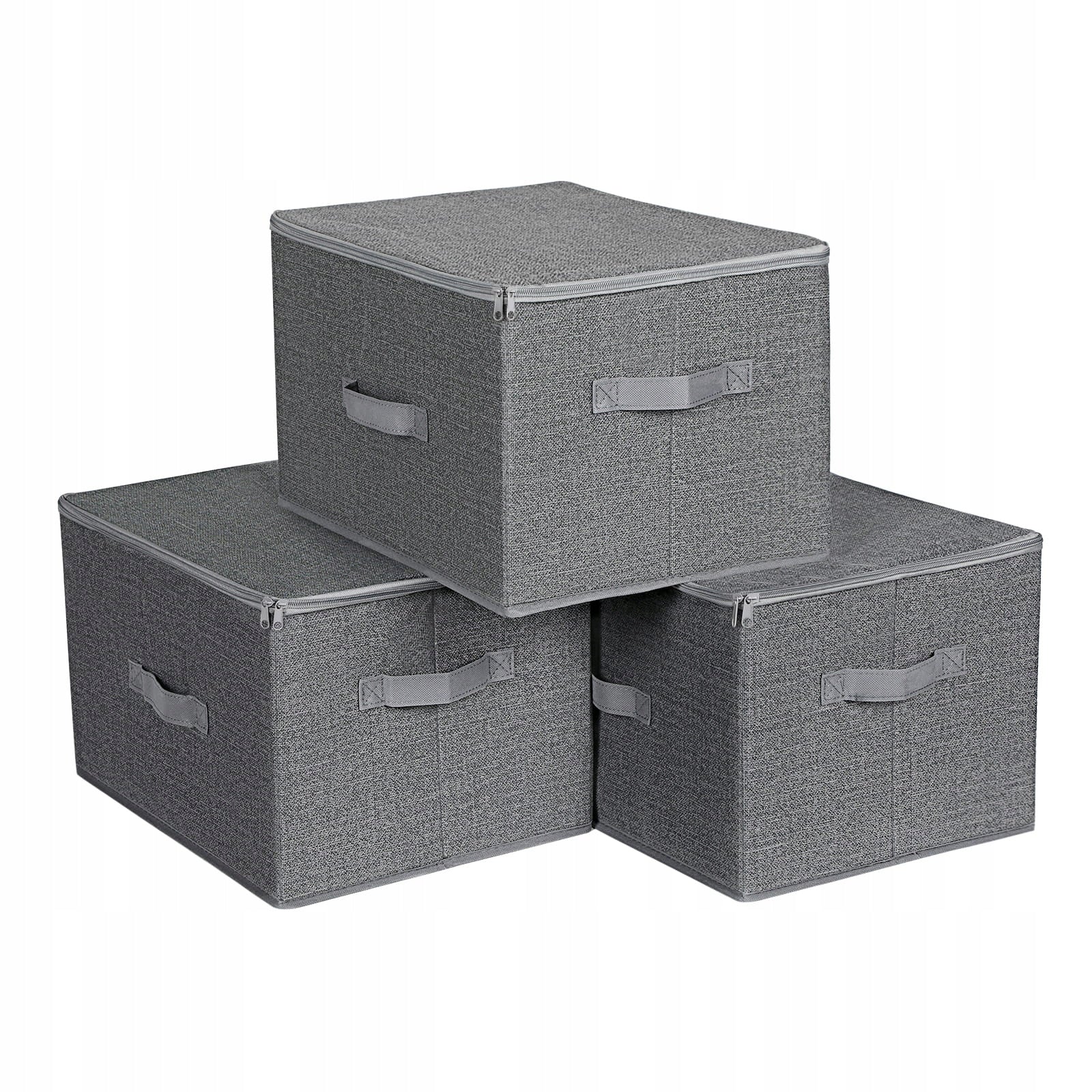 Wardrobe Organizer 3 Pcs 40x30x25 cm Lockable Clothes Boxes Bedding