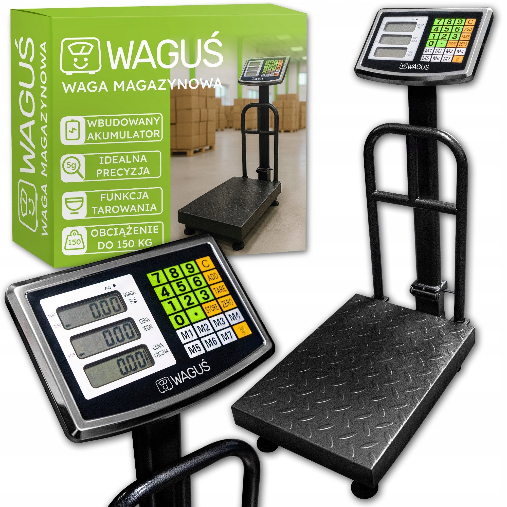 Warehouse Scale Electronic Shop LCD 150kg Strong Platform Commodity