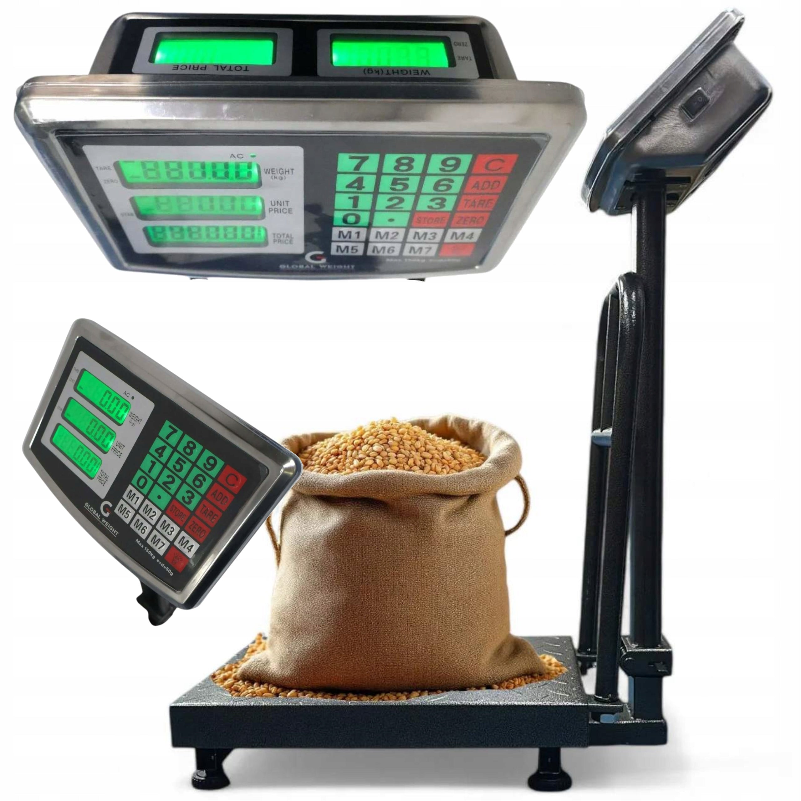 Warehouse scale SOLID ELECTRONIC 150KG specific LCD display promo