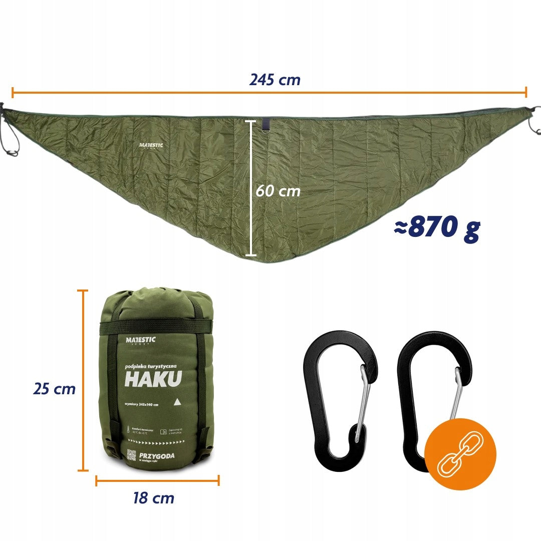 Warmer for hammock tourist lining sleeping bag Majestic Sport 245x140 cm Kind hammock without rod