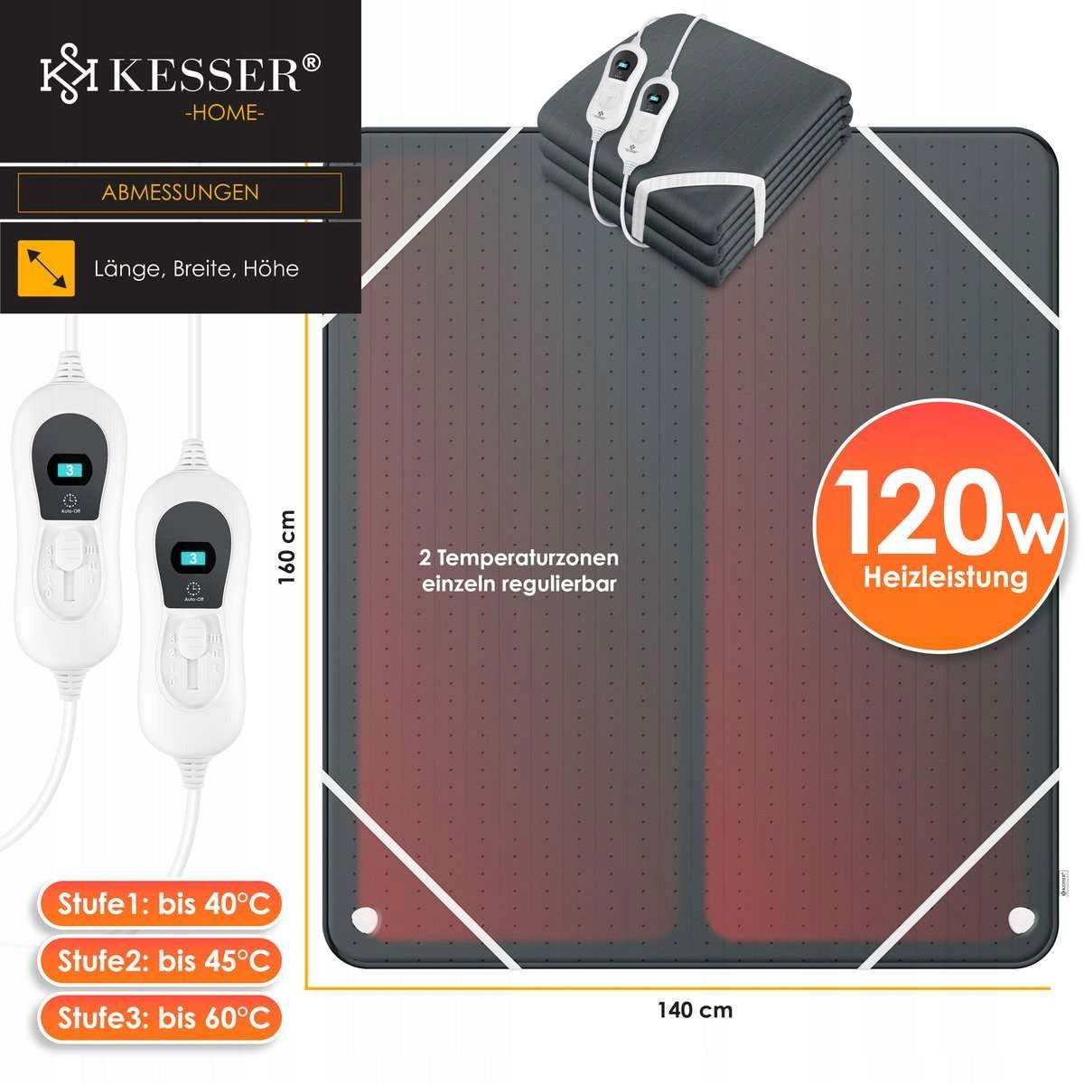 Warming Blanket with Fastening Straps 3 Levels of Heating Pilot 160x140CM Packaging status original