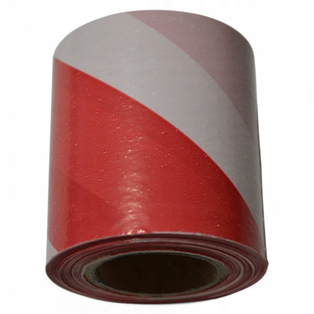 Warning tape white and red 100 m Manufacturer code TASost100bc-25mic