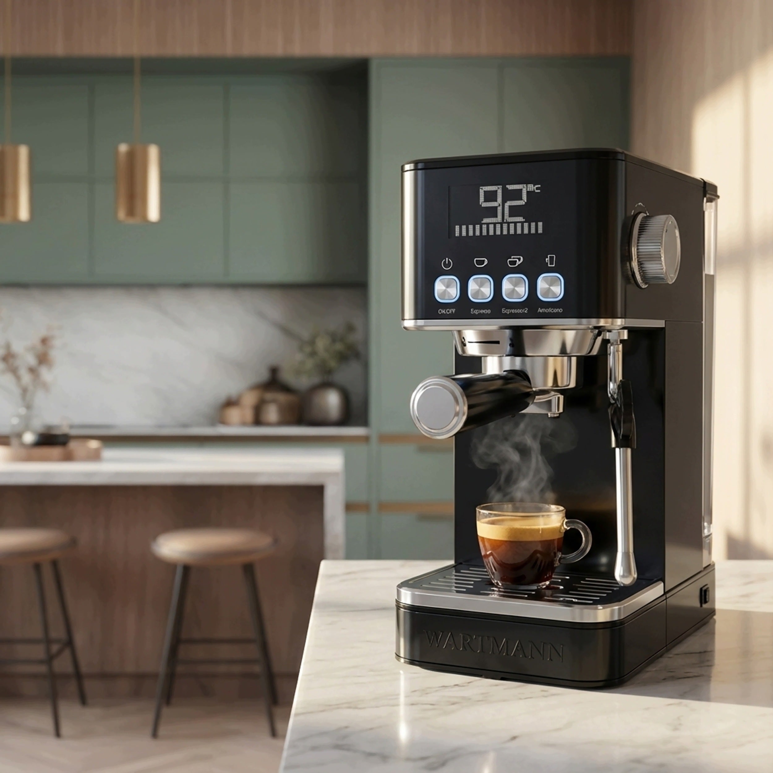 Wartmann WM-2501 EM flask coffee maker with capsule holder Brand Wartmann