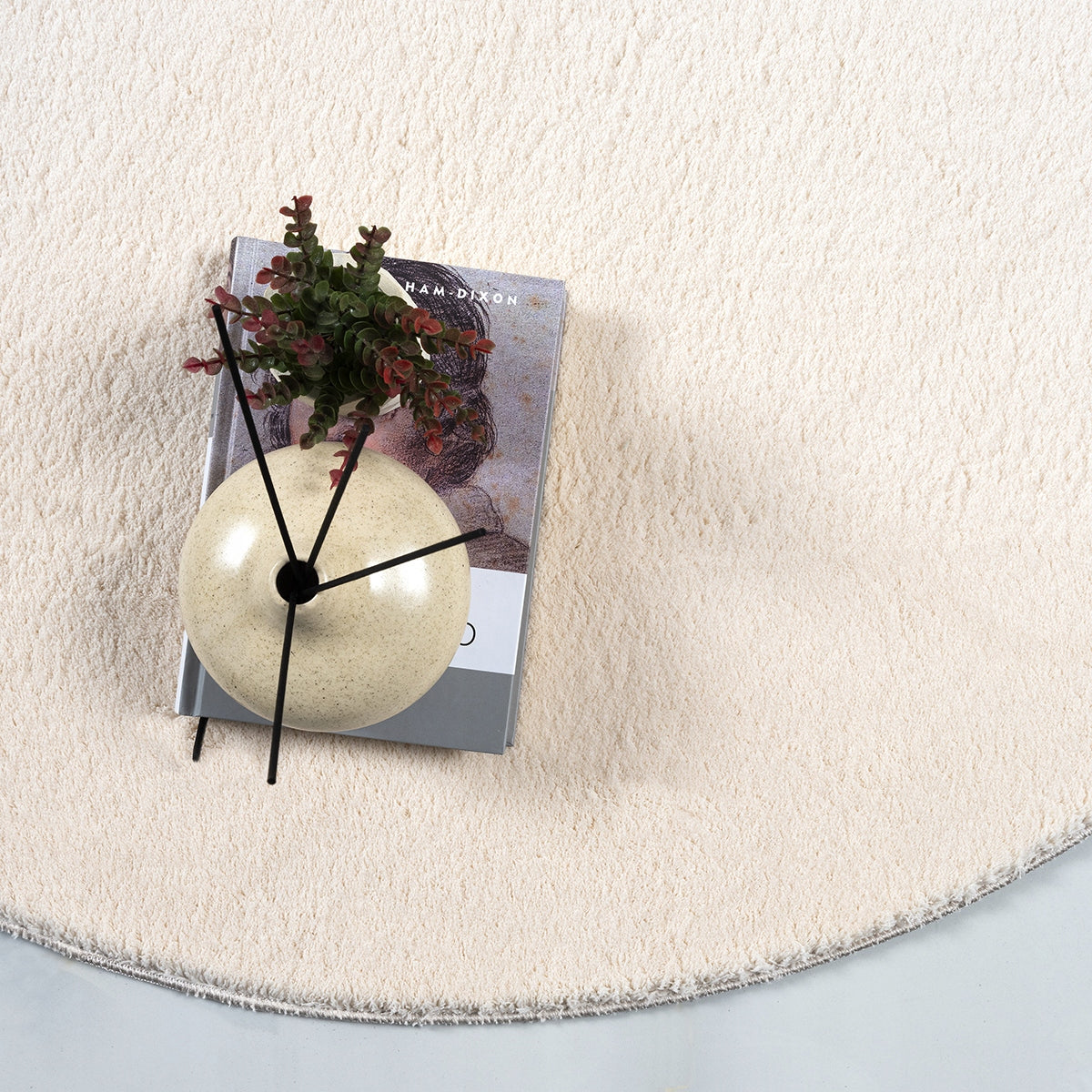 Washable plush carpet Relax the carpet beige 120 round Manufacturer code the carpet
