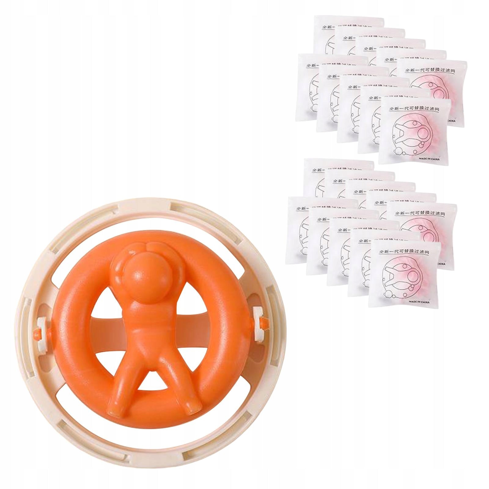 Washer Hair Catchers Laundry Balls Floating Lints Cleaning Tools Orange Brand no brand