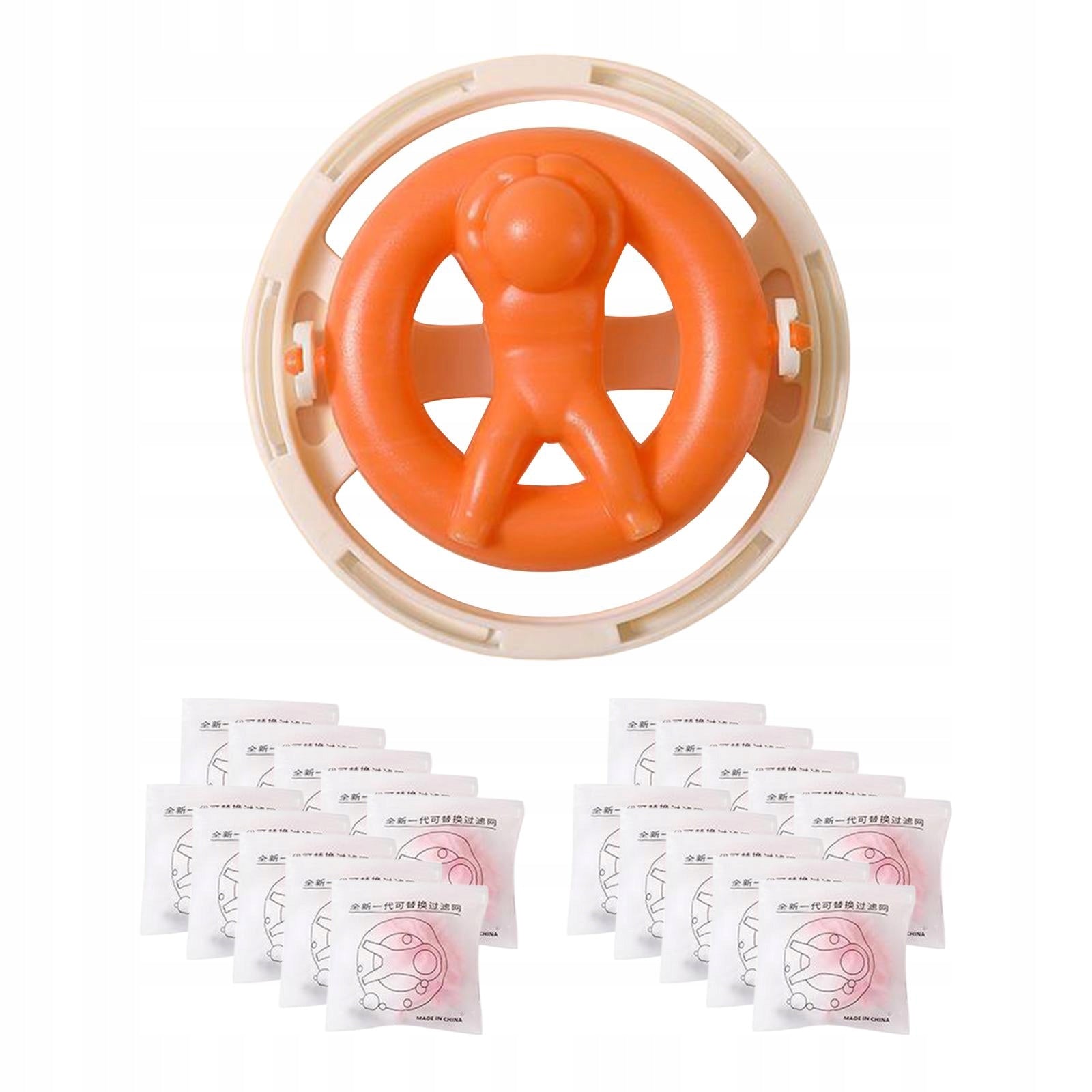 Washer Hair Catchers Laundry Balls Floating Lints Cleaning Tools Orange