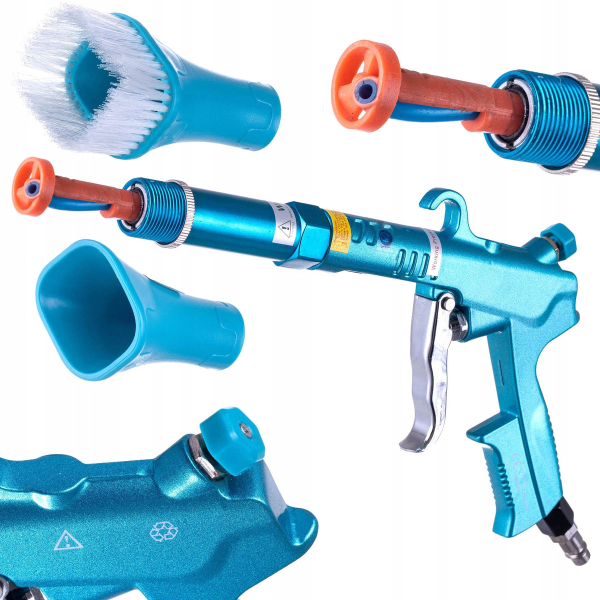 Washing Gun Cleaning Upholstery PRO NOZZLE Two Tubes Brush