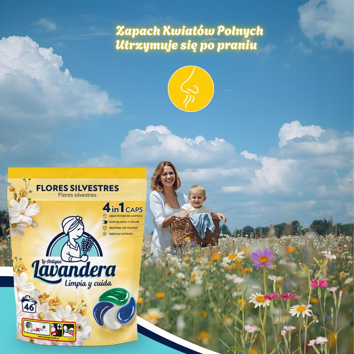 Washing capsules LAVANDERA Flores Silvestres Field Flowers 46x22g Trade name other