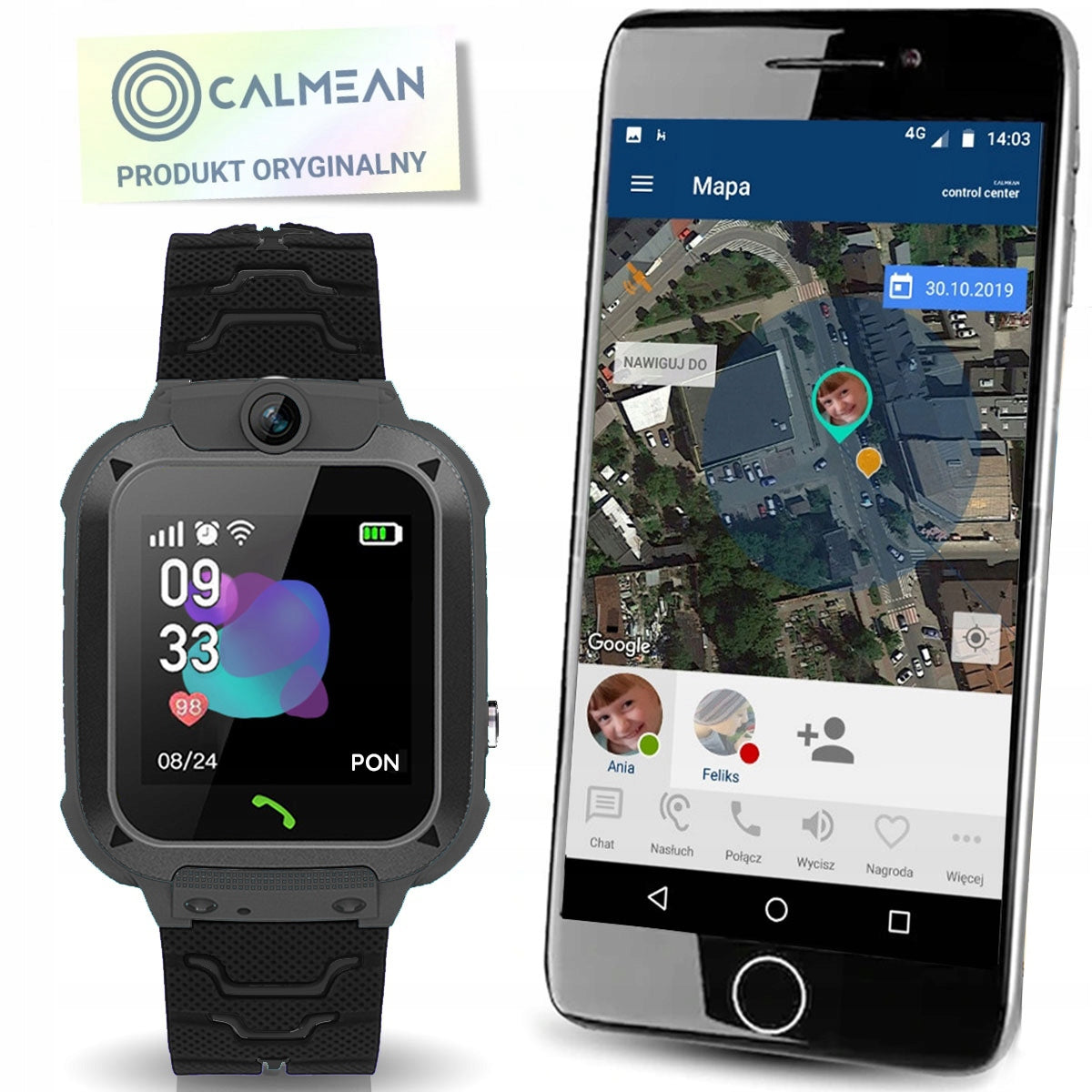 Watch CALMEAN EASY Smartwatch Children IP67 GSM Brand CALMEAN