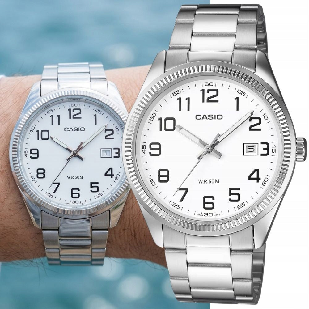 Watch Casio MTP-1302PD-7BVEF silver on bracelet