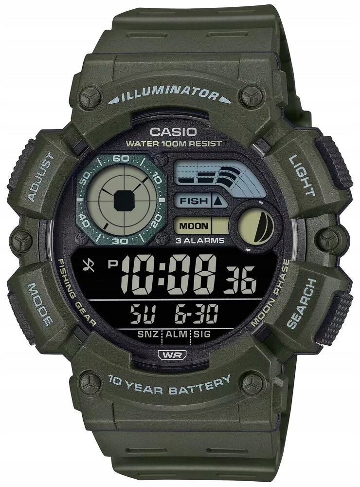 Watch Casio WS-1500H-3BVEF running pool tides