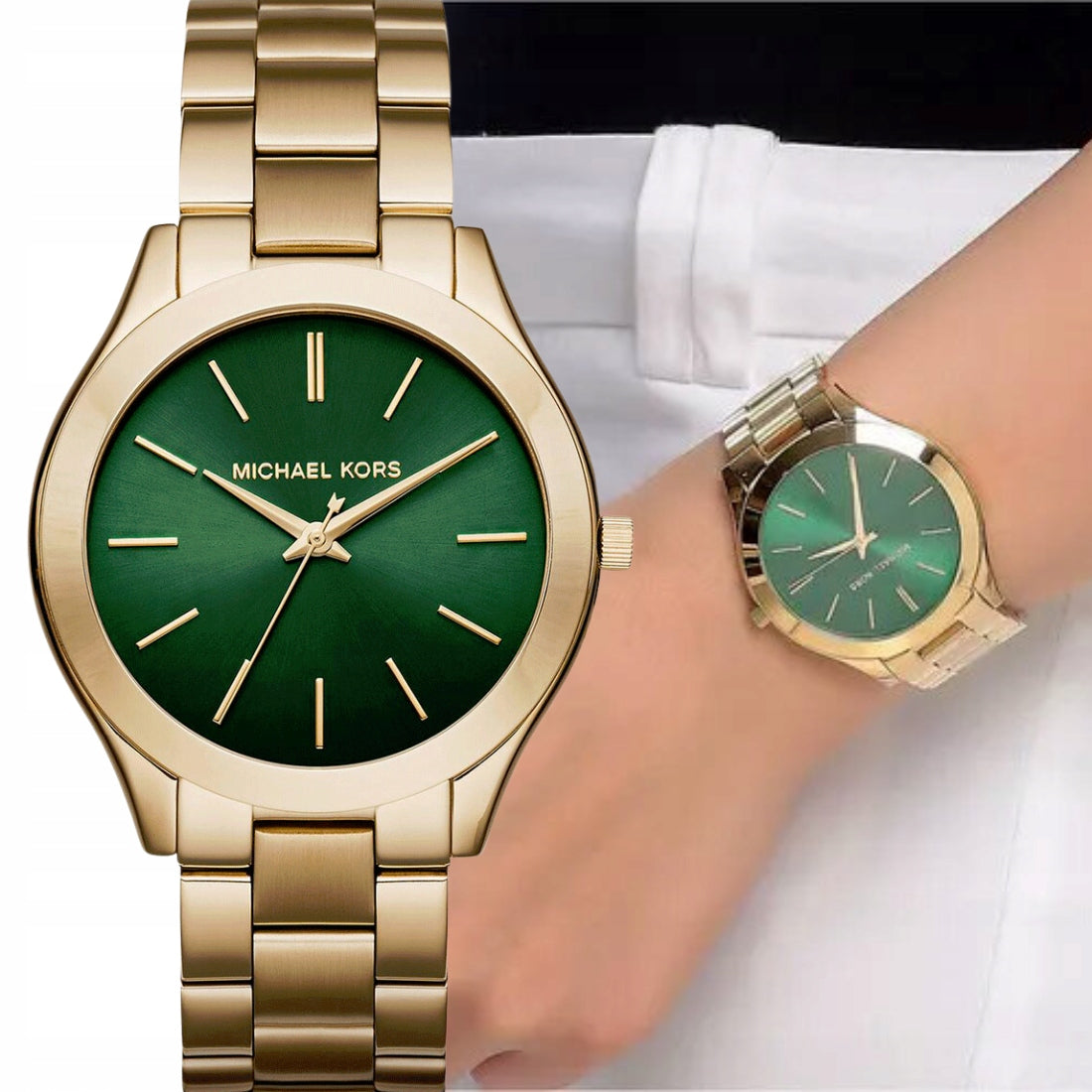 Watch Michael Kors MK3435 gold, on bracelet
