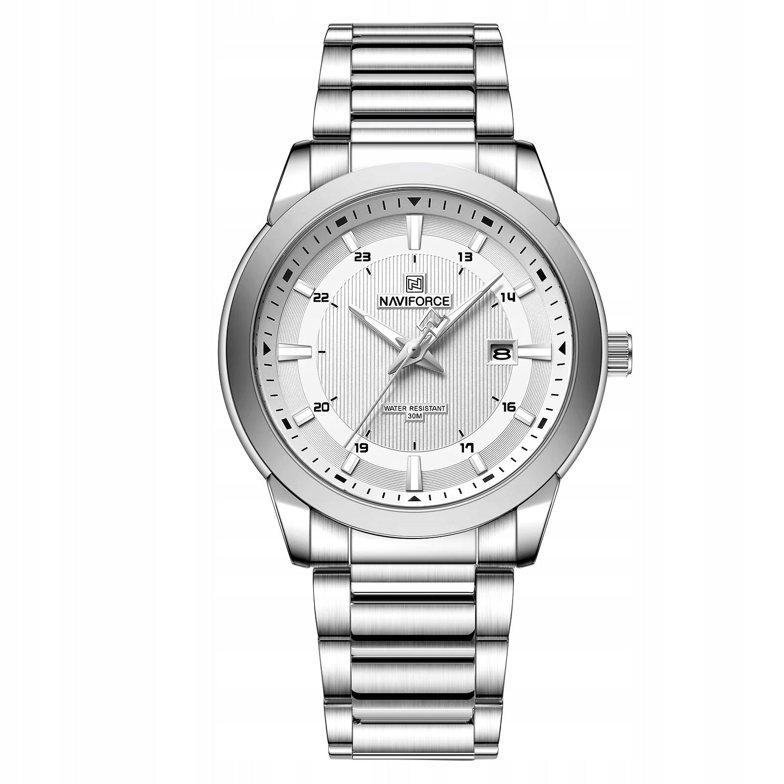 Watch Naviforce massive with date military silver gift men