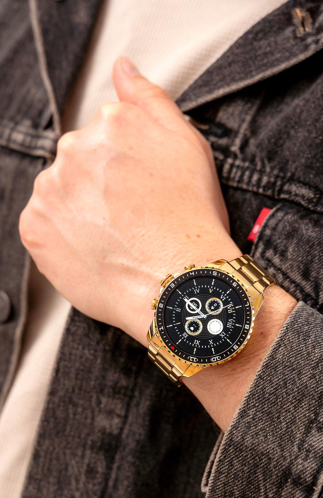 Watch Smartwatch men's gold SMARTWATCH with SMS CALLS menu PL EAN (GTIN) 5905258712468