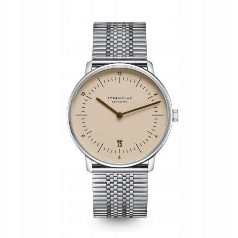 Watch Sternglas Naos light brown, 38 mm