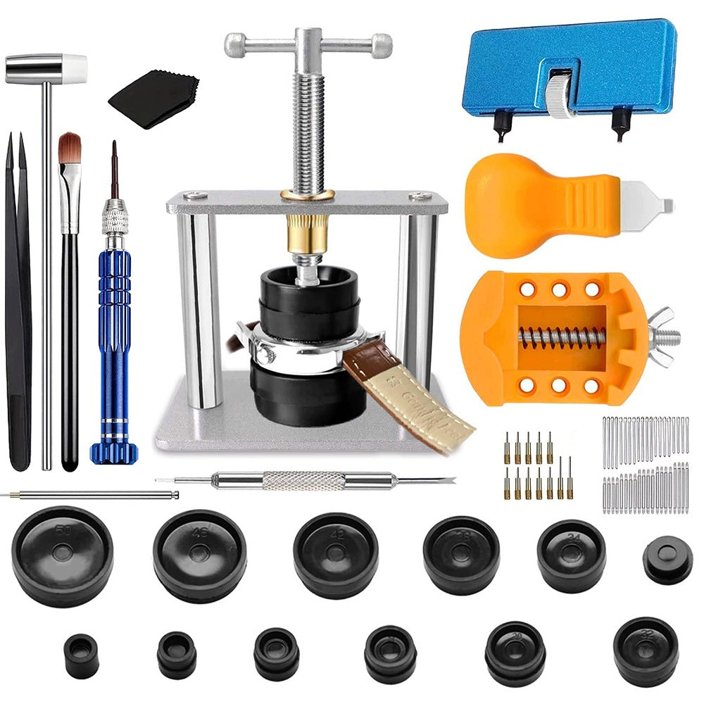 Watch battery replacement tool, watch case opener, set n Number of items in the set 74