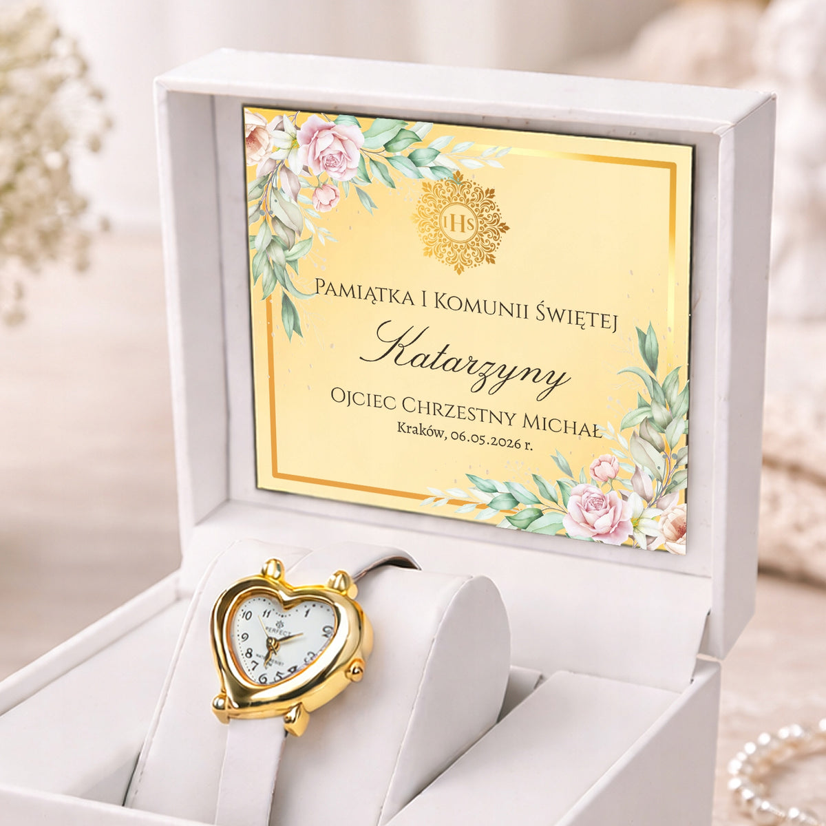 Watch for Girls for Communion Heart Box Communion Memorial Packaging status original