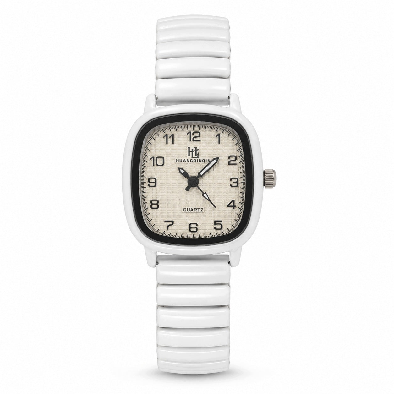 Watch on Elastic White Bracelet White Dial Minimalist Packaging status original