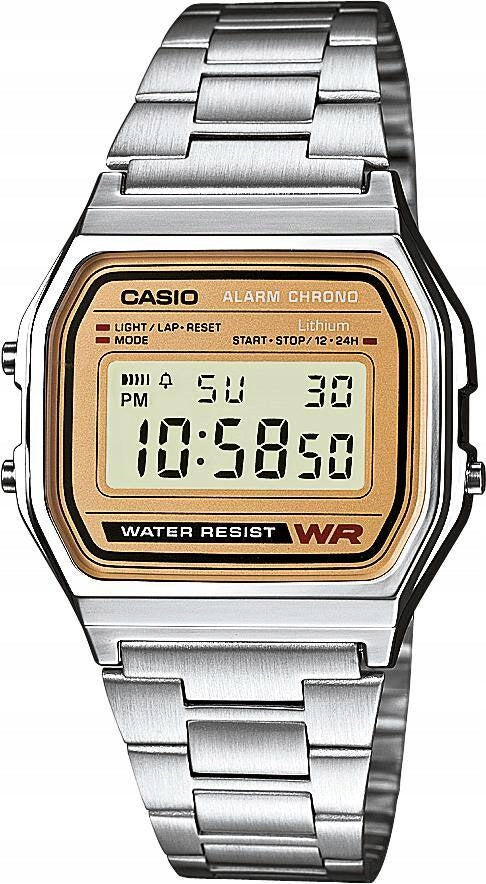 Watch silver Casio Vintage A158WEA-9EF stopwatch