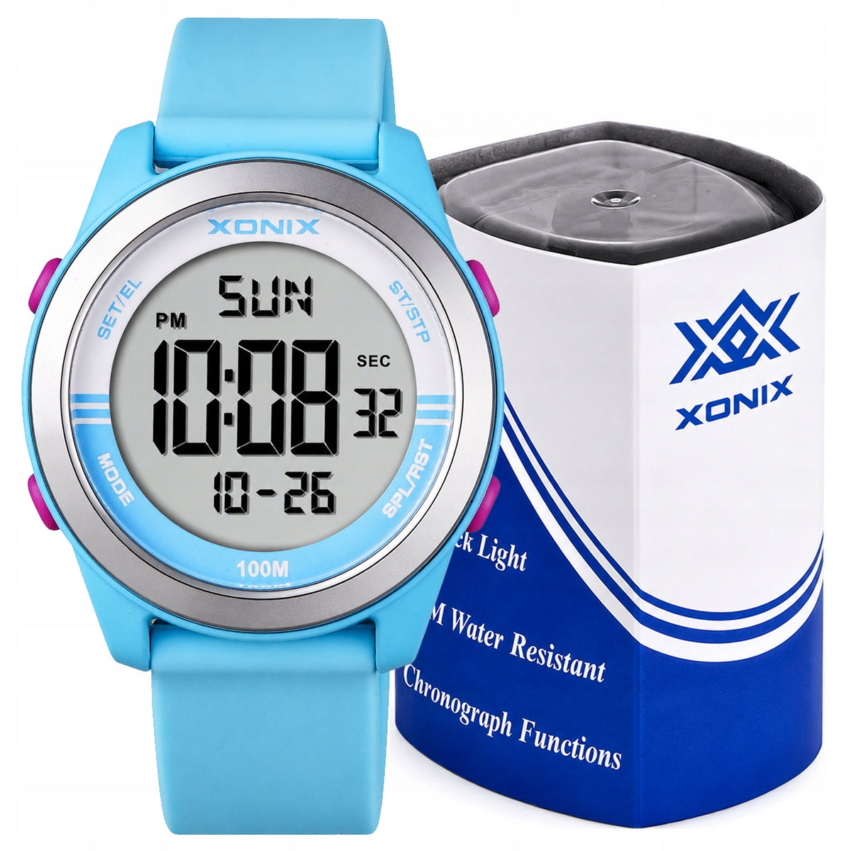 Watch with clear display waterproof 10 ATM Blue BBU 001