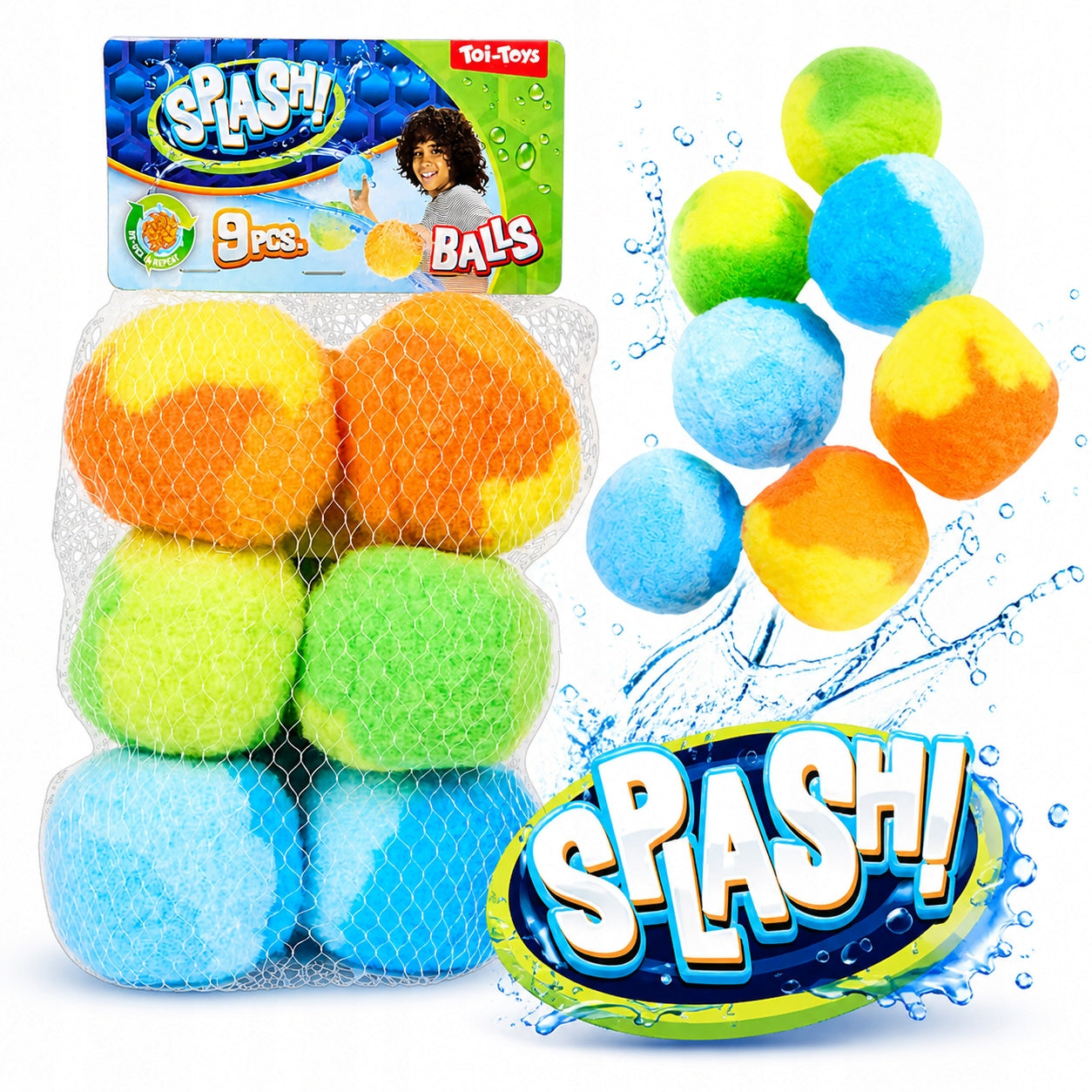Water Balls Set of 9 Colorful, Soft for Kids
