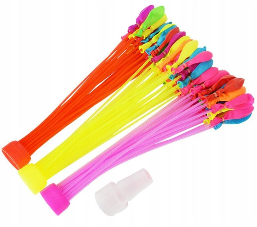 Water Bomb Balloons 111pcs Water Cap Faucet Set