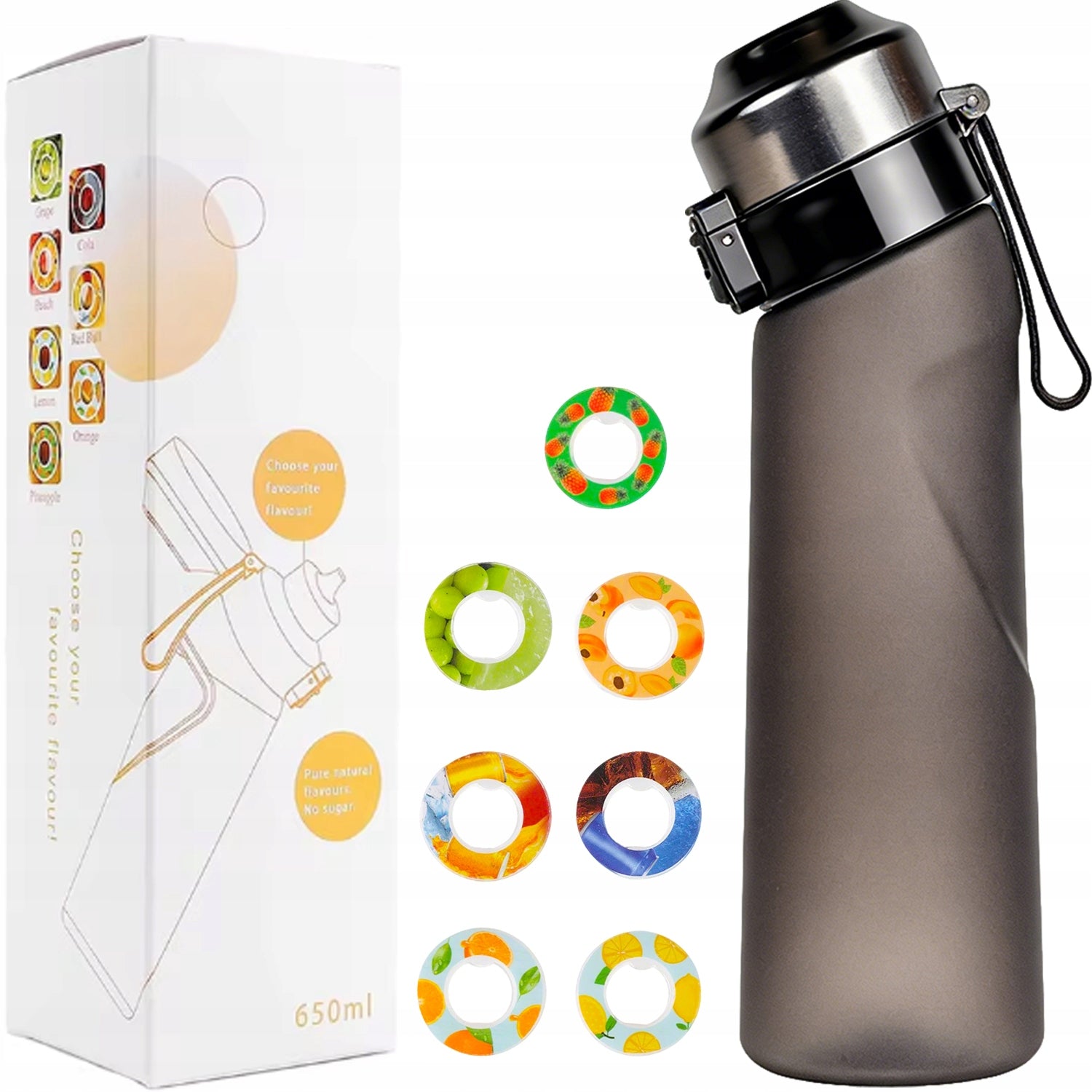 Water Bottle 650ml Fragrance Mug Spice Water Bottle -7pcs Volume 650 ml