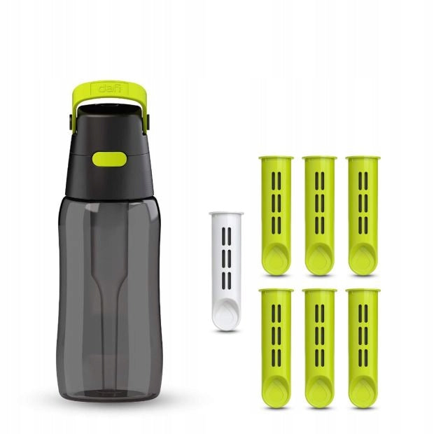 Water Bottle Filtering Dafi SOLID 0,5 Lime Black 7 Filters