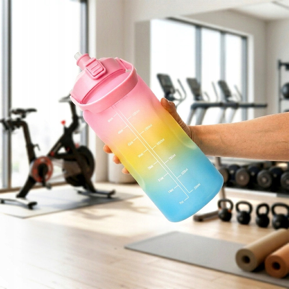 Water Bottle Leakproof Drinks with Scale Sports Travel 2L XXL Weight 0.23 g
