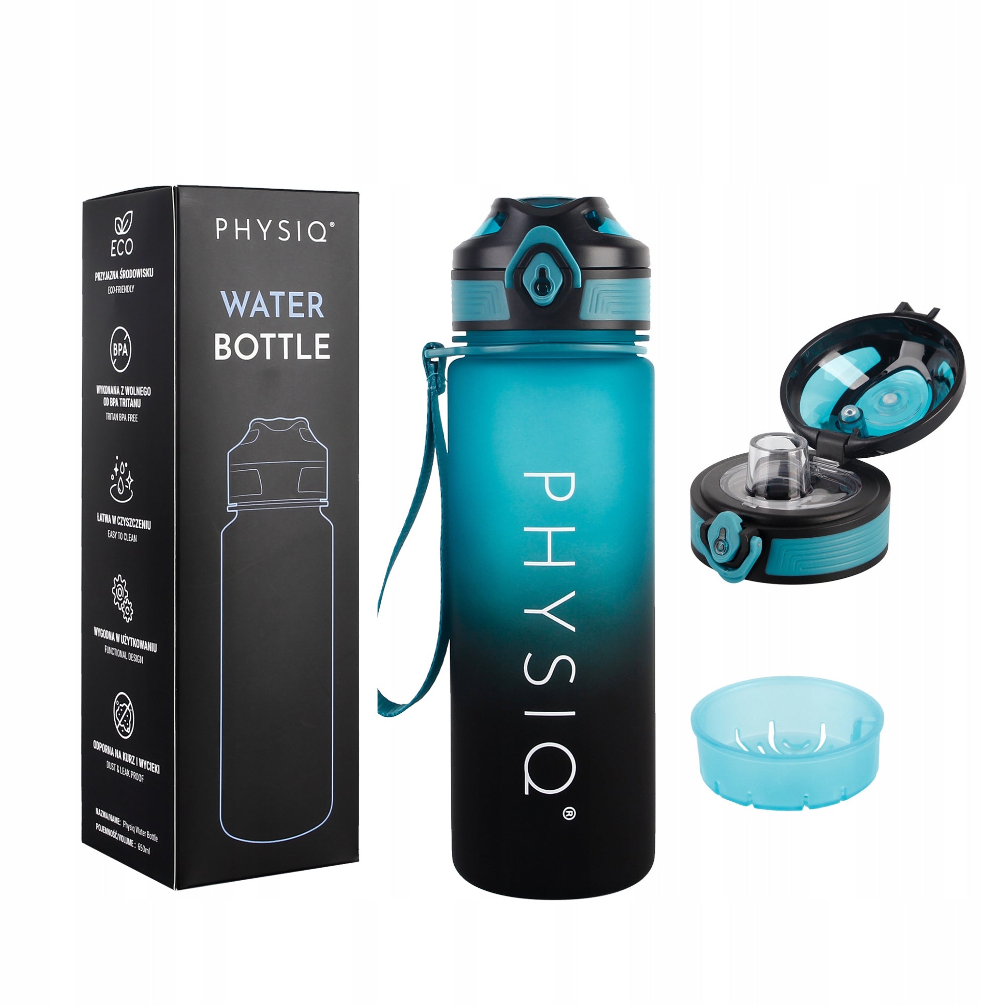 Water Bottle Leakproof Tritan Gym Bottle For School Sport 650ml