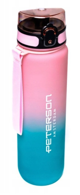 Water Bottle Sports Bottle with Measure Pink-Blue Tritan 1000ml Volume 1000 ml