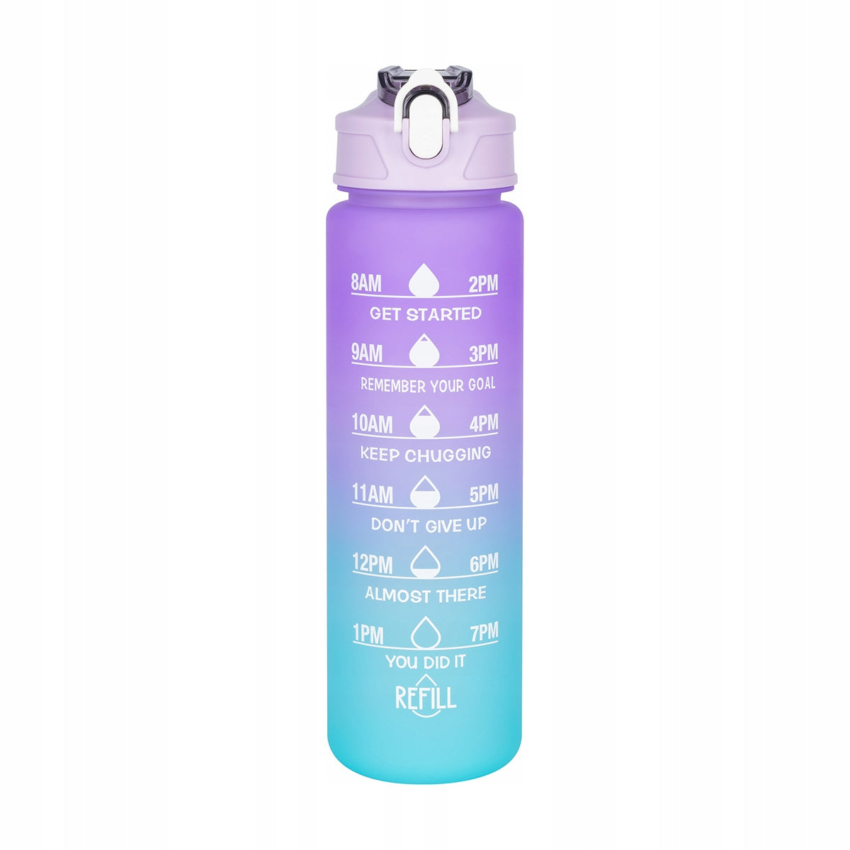 Water Bottle Sports Motivational Bottle with Measure 2L 750ml 280ml SET Manufacturer code HG505003 FIOLETOWA