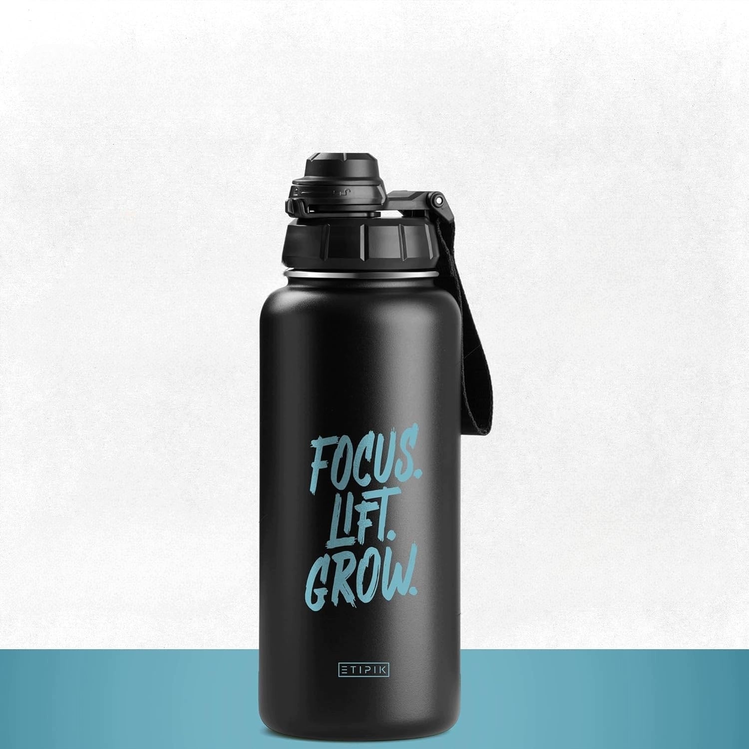 Water Bottle Thermal Water Bottle for Gym Sports Steel Black 950 ml Volume 950 ml