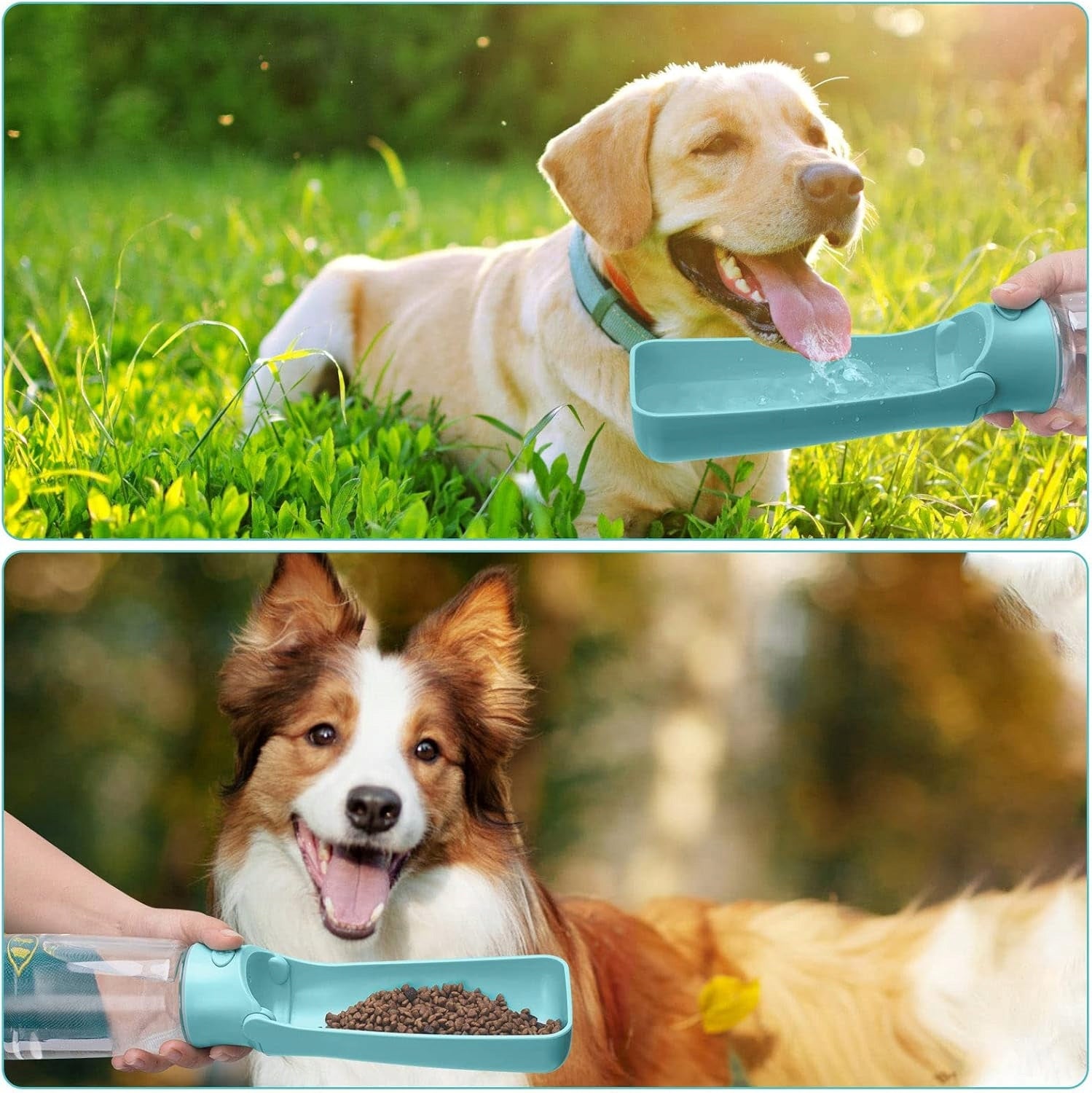 Water Bottle for Dog Water Bottle with Bowl Tourist Drinker Folding 550ml Capacity 0.55 l